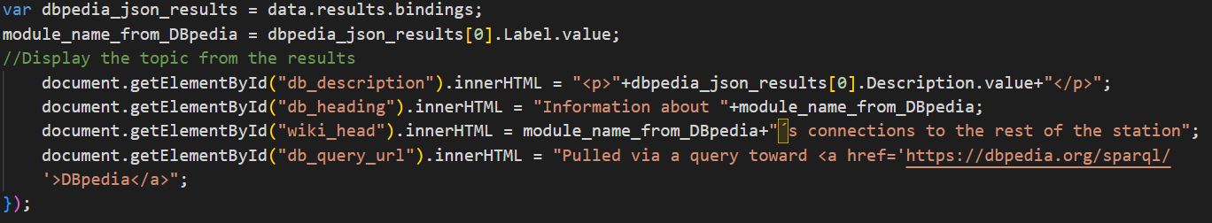 Code for building the middle column of the page
